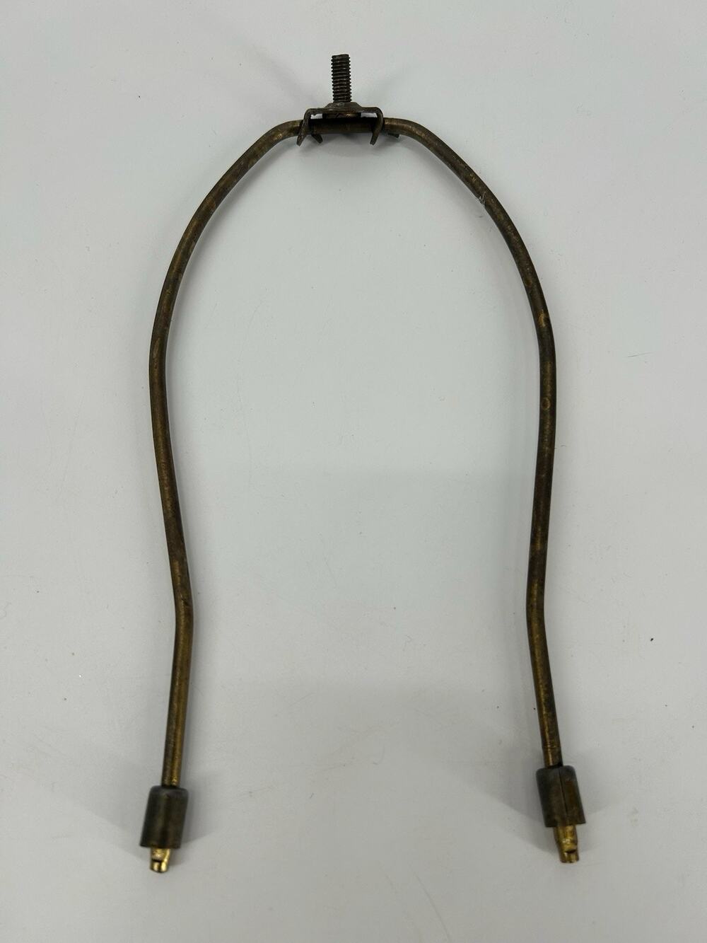 Vintage 9" Brass Lamp Shade Harp Hardware No Finial